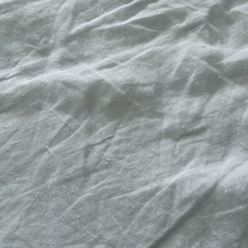 Bella Notte Queen White Whisper Linen Duvet Cover w/ 2 Shams